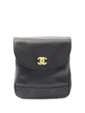 CHANEL Pre-Owned 1996-1997 triple-coco embossed backpack - Black