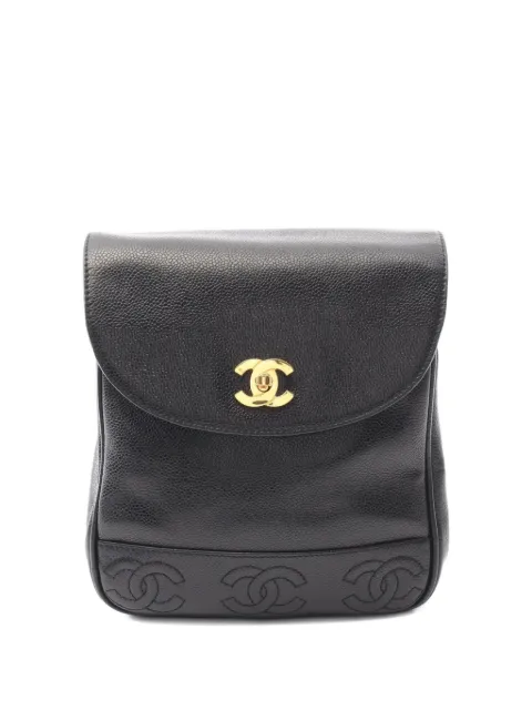 CHANEL Pre-Owned 1996-1997 triple-coco embossed backpack