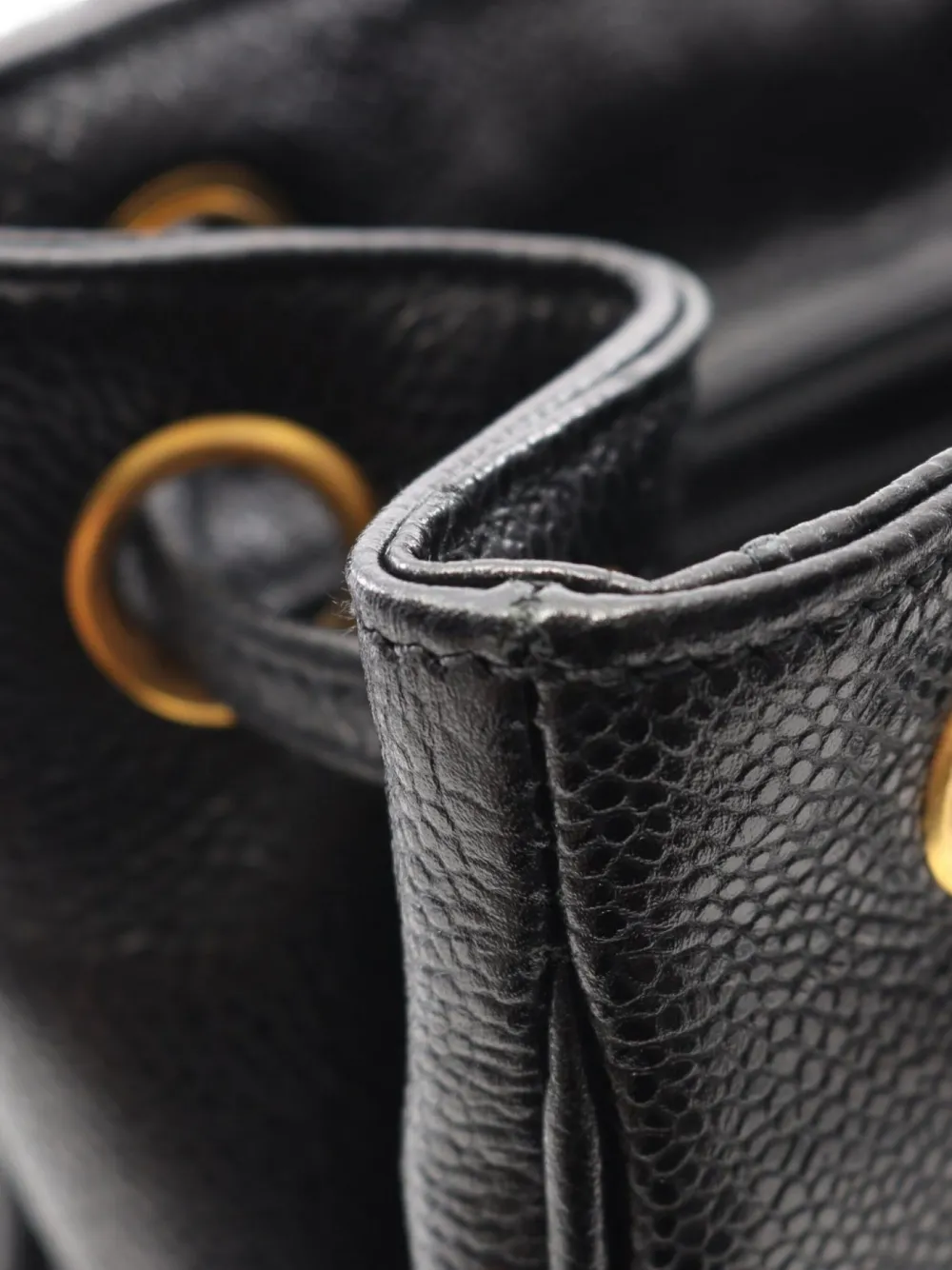 Pre-owned Chanel 1996-1997 Triple-coco Embossed Backpack In Black