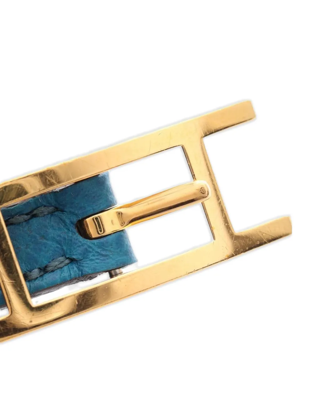 Pre-owned Hermes 2000s Behapi Double Tour Bracelet In Blue