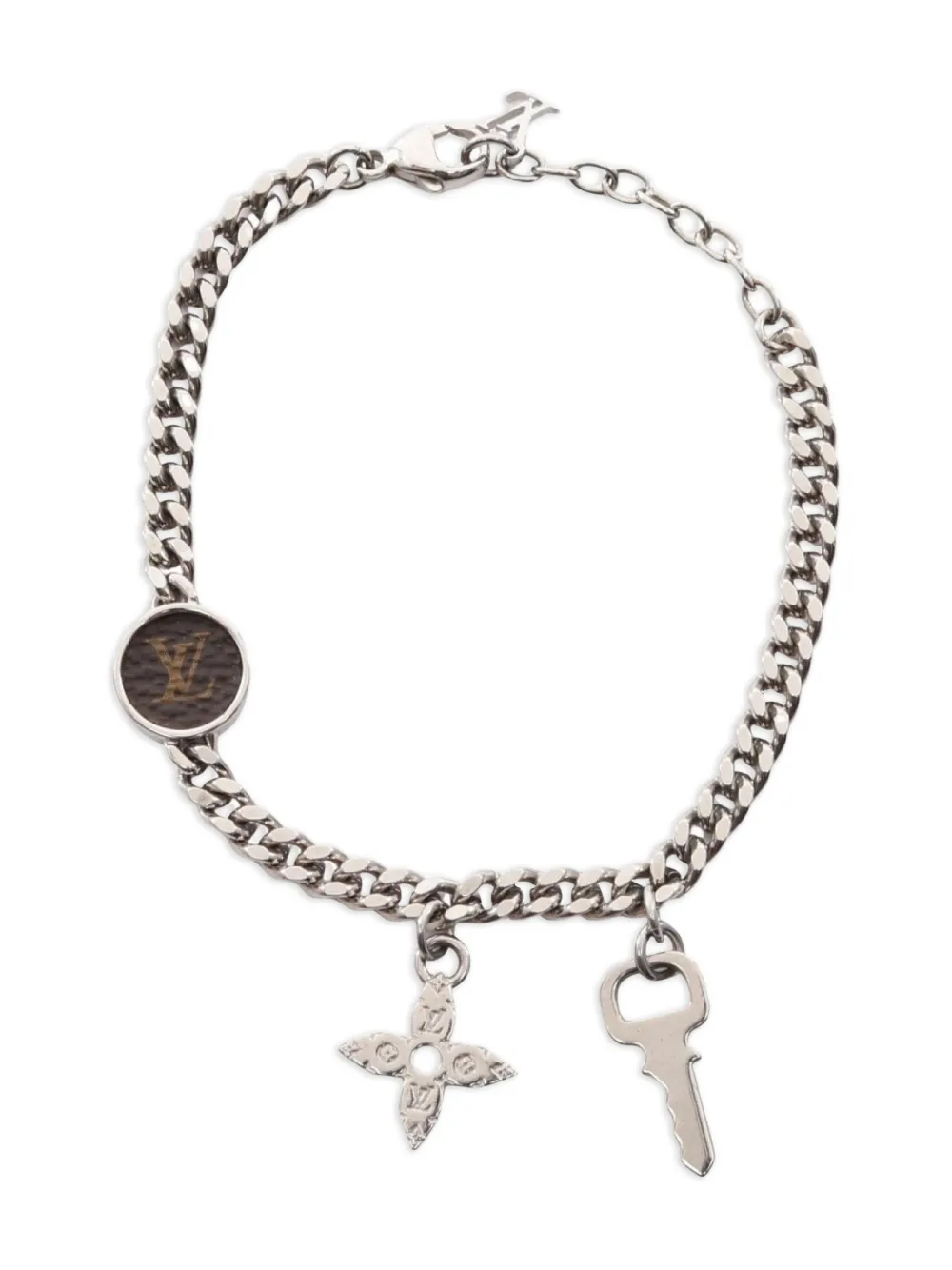 Louis Vuitton Pre-Owned 2021 Brasserie key-embellishment bracelet | Silver | Image 1