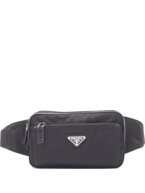 Prada Pre-Owned 2020's logo-plaque belt bag