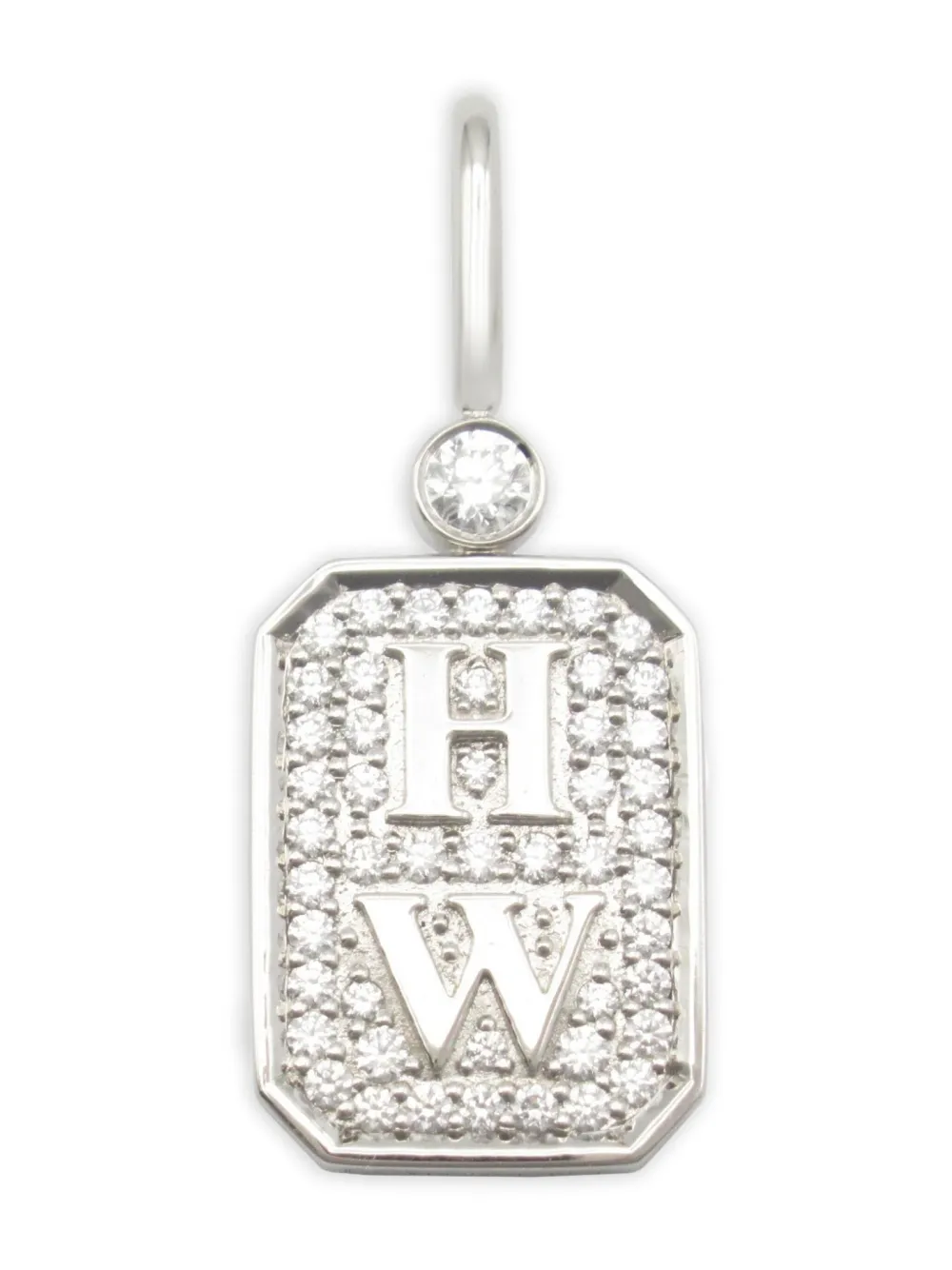 Harry Winston 2010s HW logo diamond pendant | Silver | Image 1