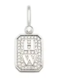 Harry Winston 2010s HW logo diamond pendant - Silver