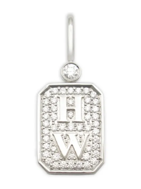 Harry Winston 2010s HW logo diamond pendant
