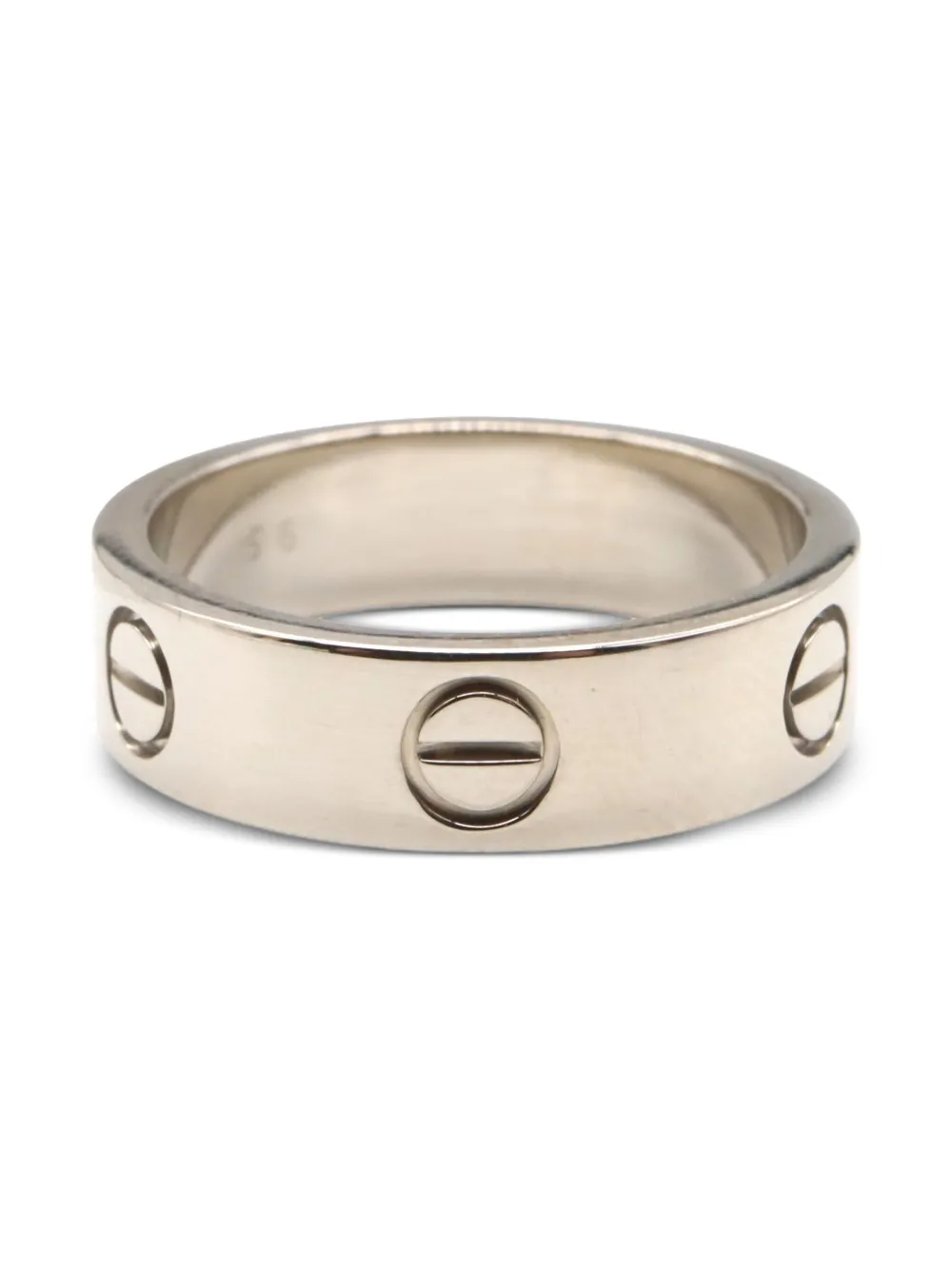 Pre-owned Cartier 2010s 18kt White Gold Screw Ring In Silver