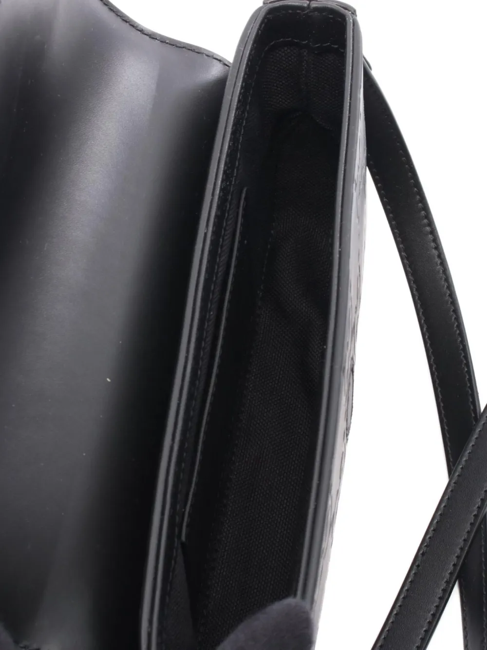 Pre-owned Gucci 2020s Gg-pattern Super Mini Shoulder Bag In Black