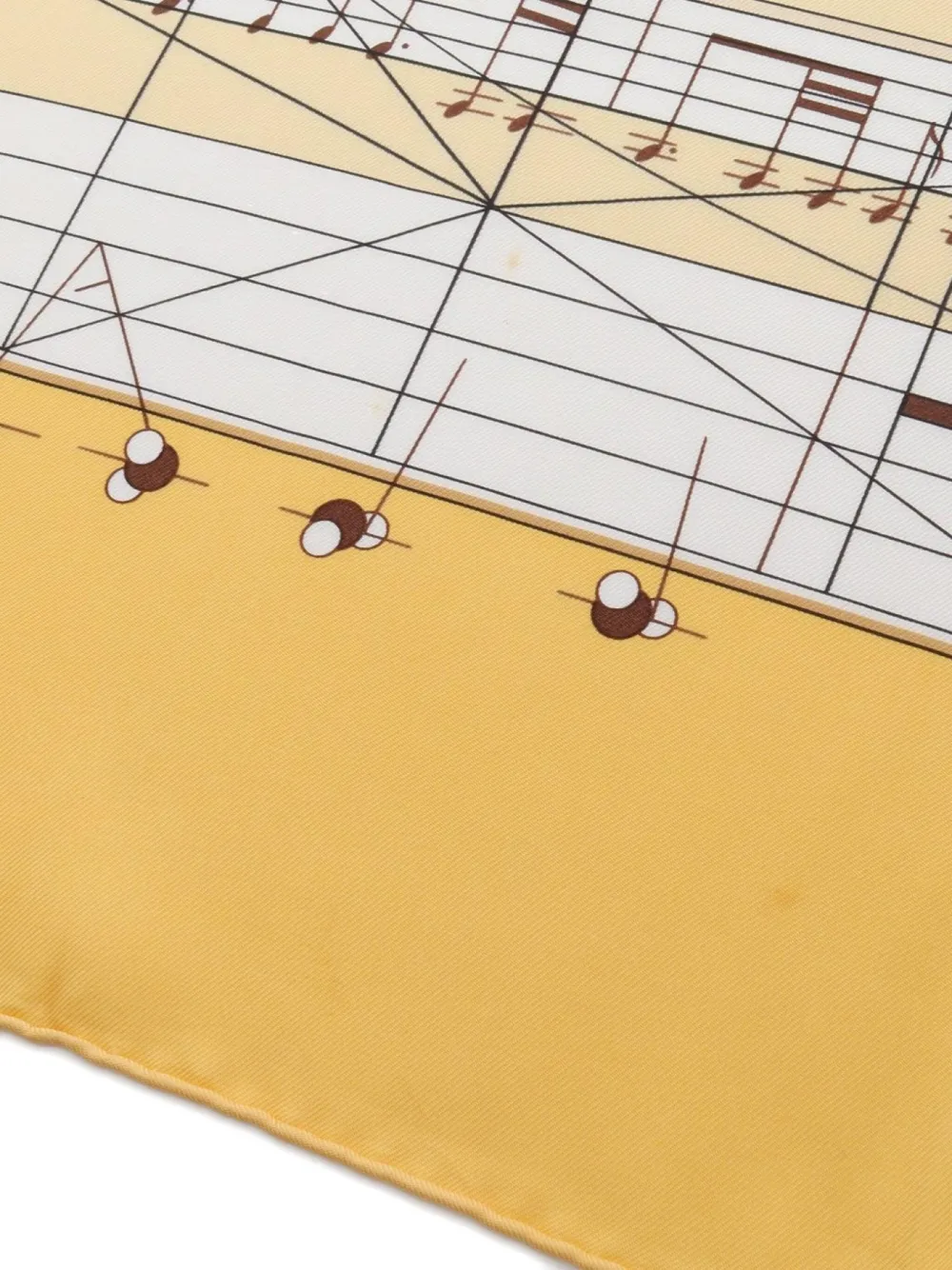 Hermès Pre-Owned 2000s musical-instrument print silk scarf | Image 2
