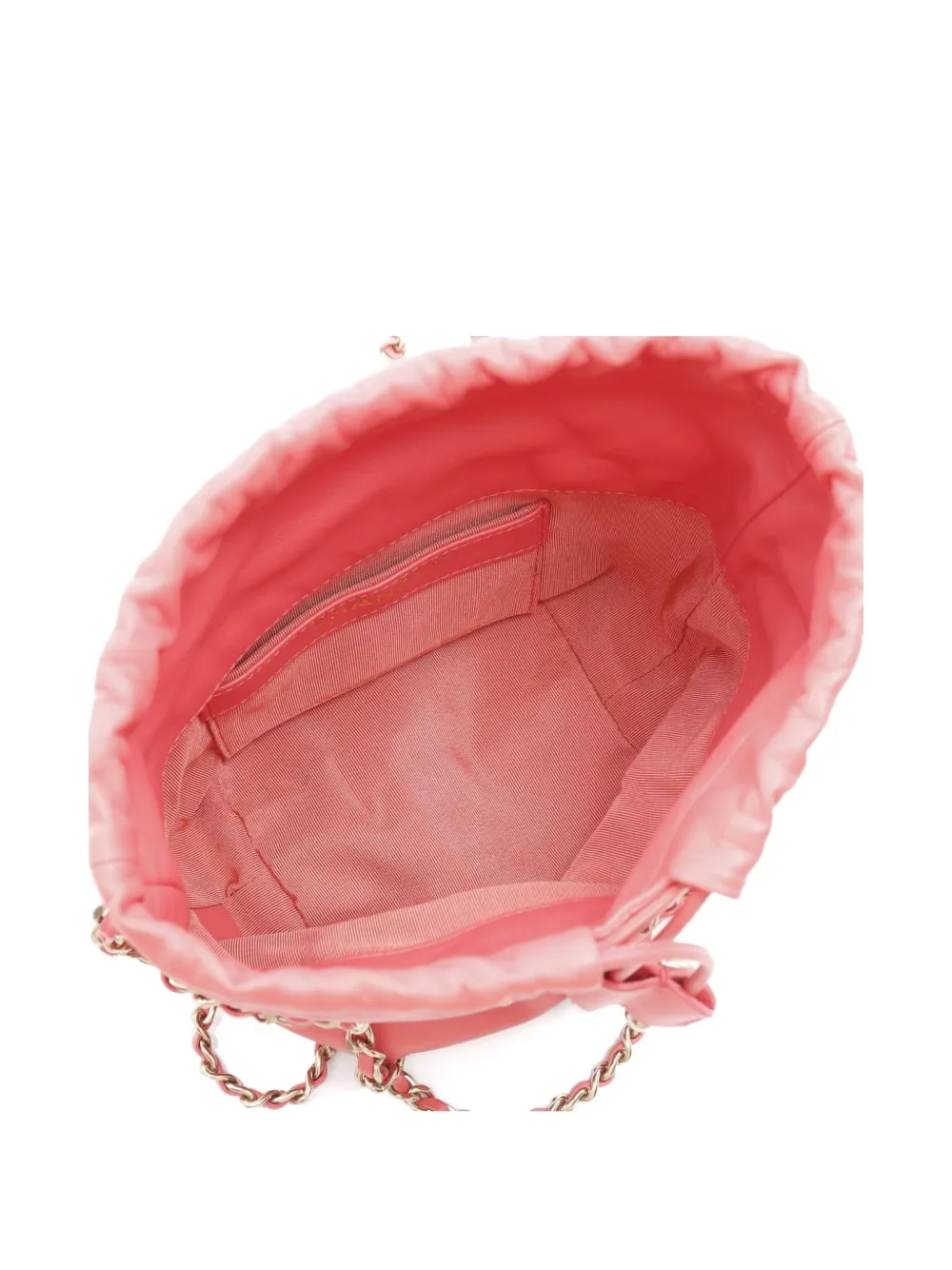 Pre-owned Chanel 2020-2021 Coco Mark Bucket Bag In Pink