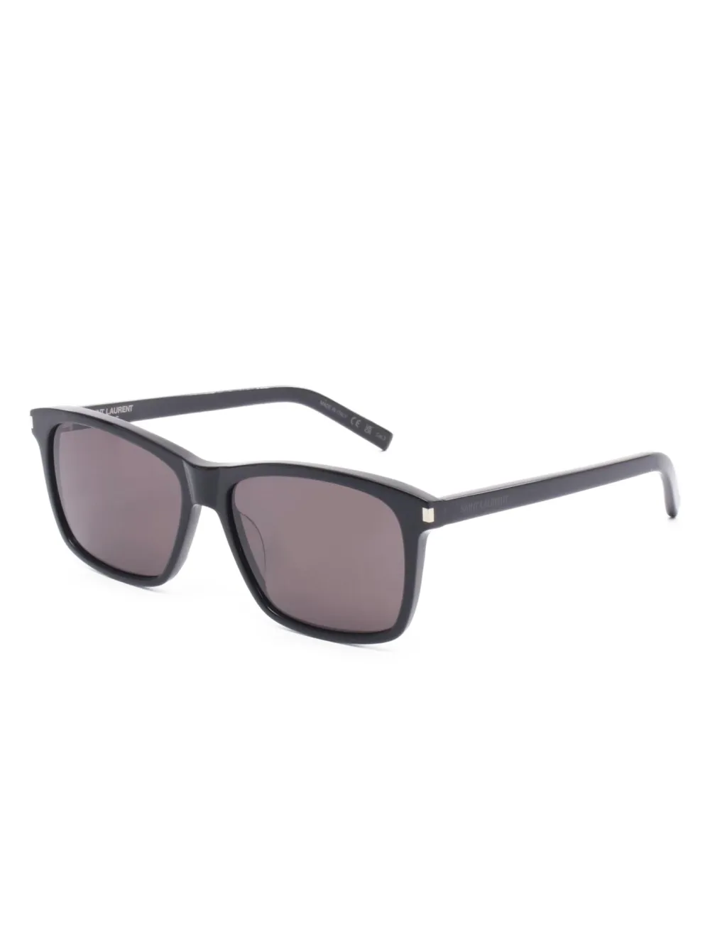 Pre-owned Saint Laurent 2020s Rectangle-frame Sunglasses In Black
