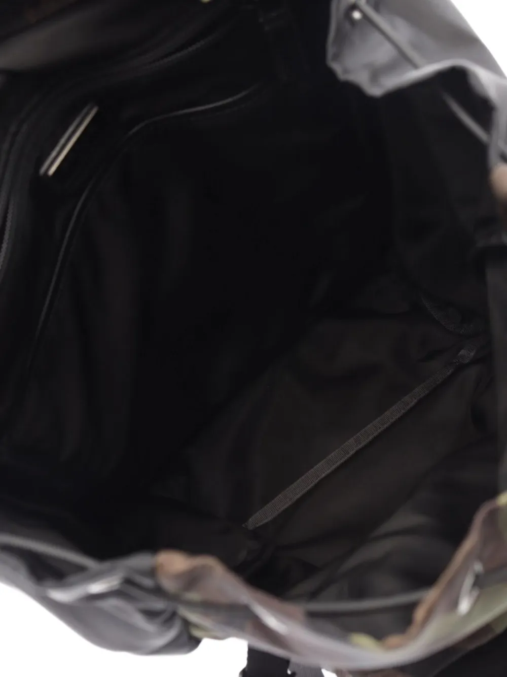 Pre-owned Prada 2010's Camouflage-pattern Backpack In Black