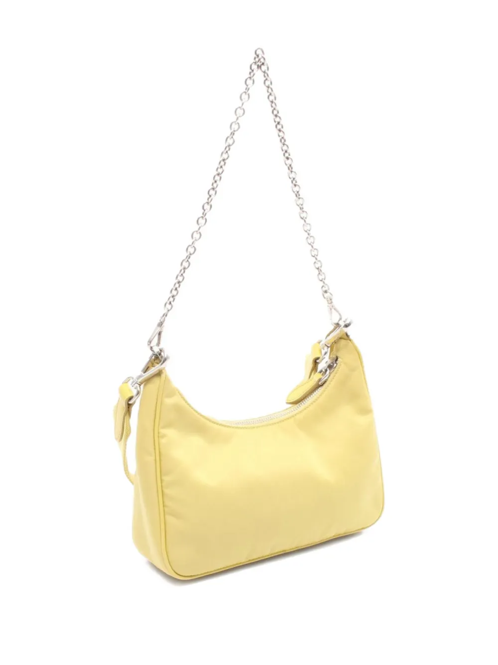 Pre-owned Prada 2000s Re-edition 2005 Chain-strap Shoulder Bag In Yellow