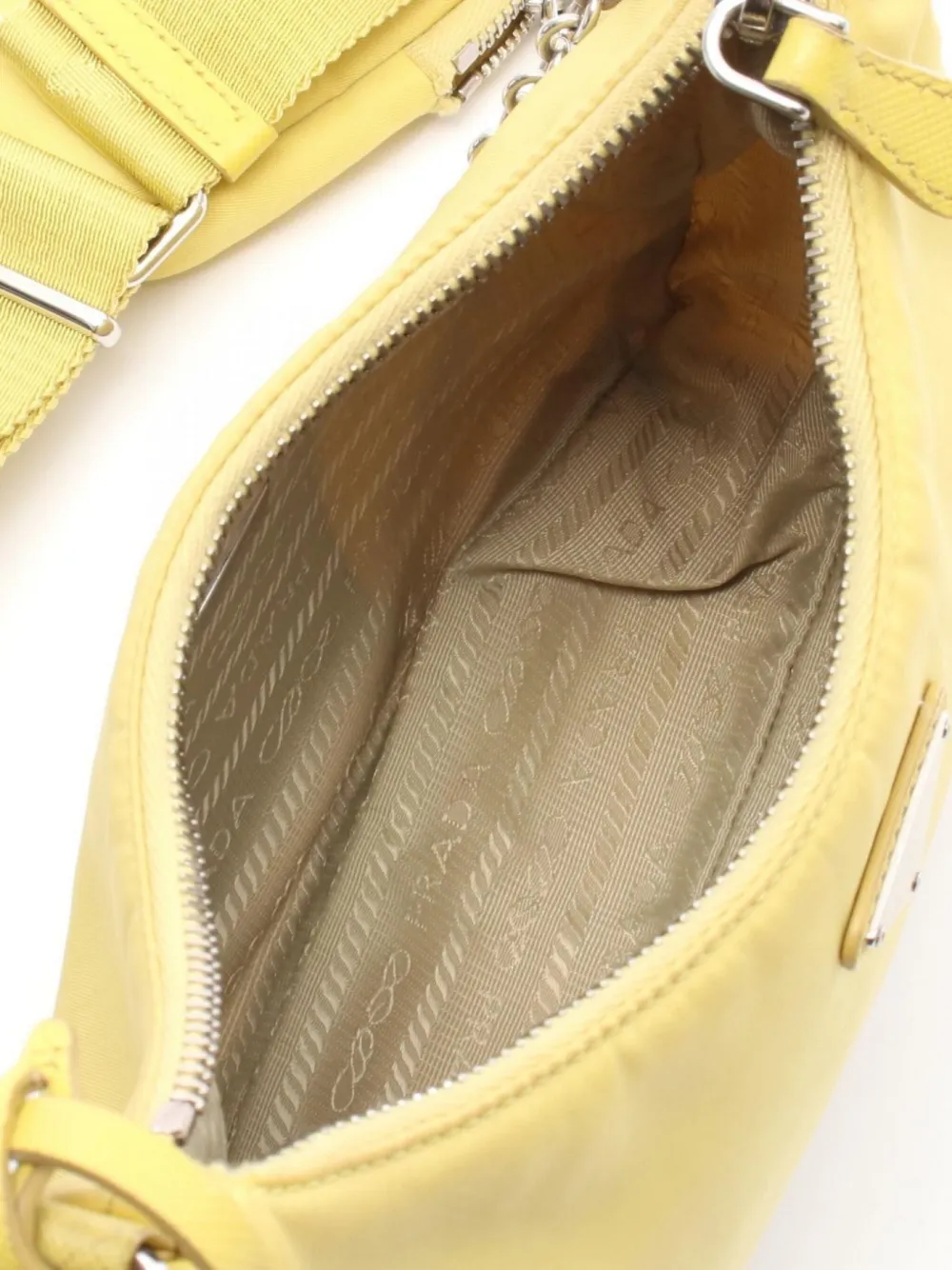 Pre-owned Prada 2000s Re-edition 2005 Chain-strap Shoulder Bag In Yellow