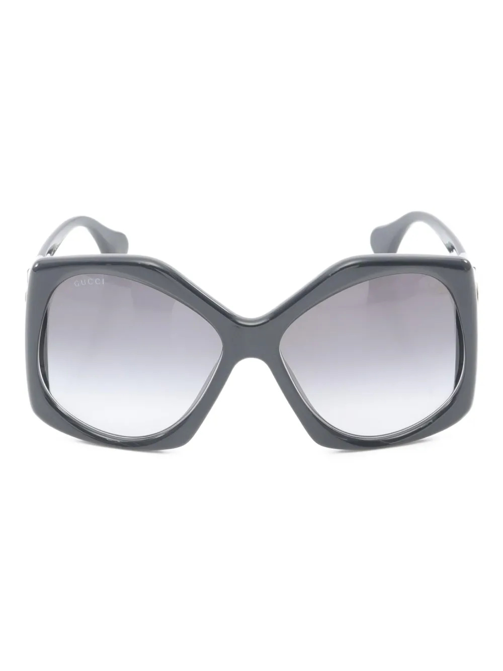 Gucci Pre-Owned 2020s geometric-frame sunglasses | Black | Image 1