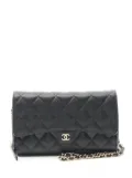 CHANEL Pre-Owned 2021-2022 matelasse chain wallet - Black