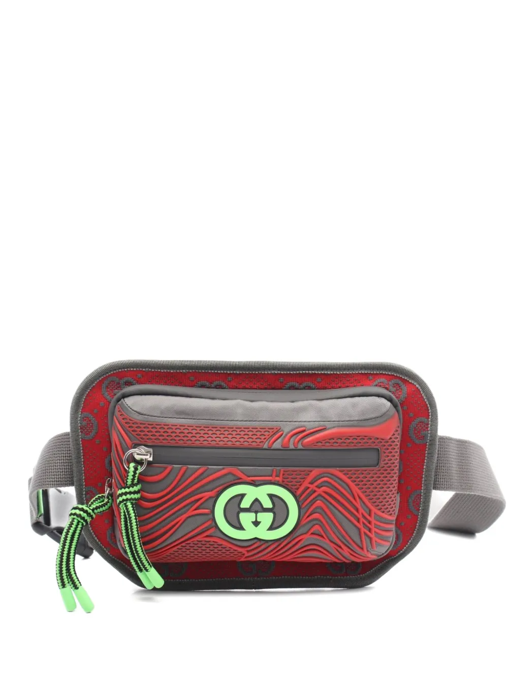 Gucci Pre-Owned 2010s GG ベルトバッグ - レッド Gucci Pre-Owned 2010s GG ベルトバッグ - レッド