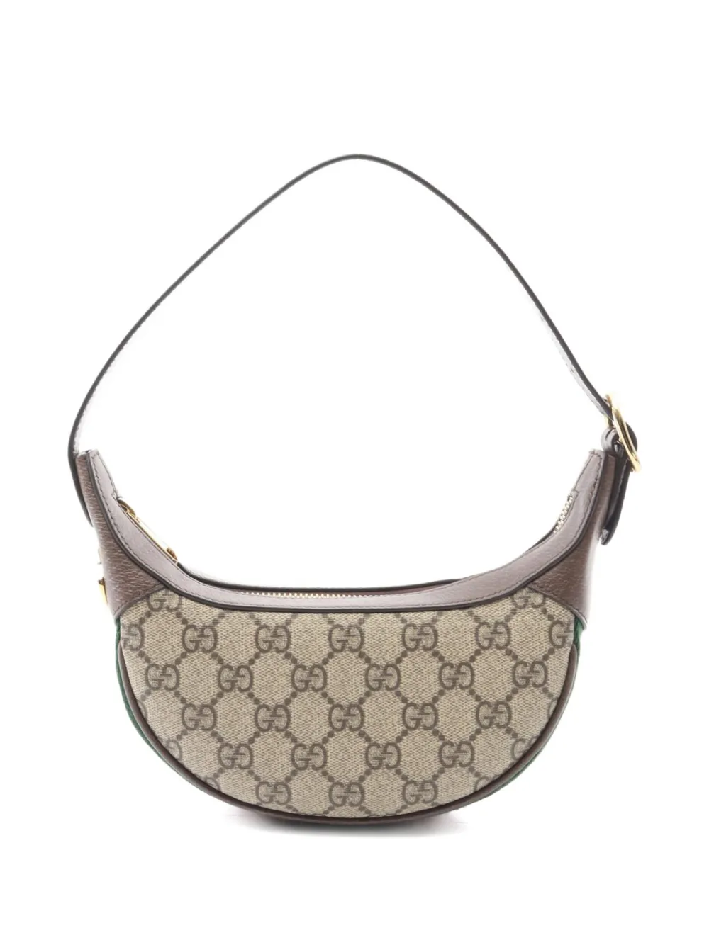Pre-owned Gucci 2020s Mini Ophidia Gg Shoulder Bag In Neutral