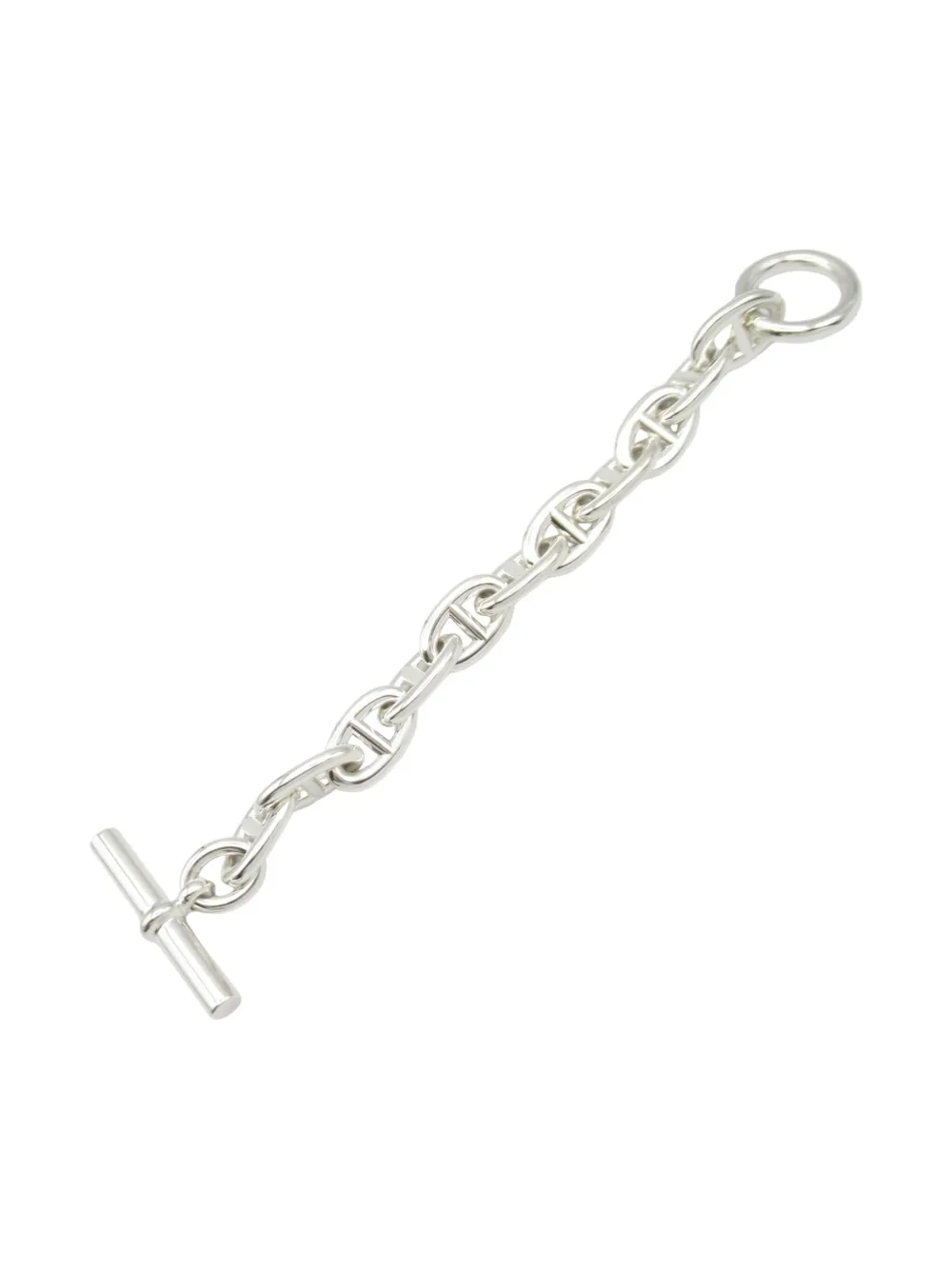 Pre-owned Hermes 2010s Chaîne D'ancre Bracelet In Silver