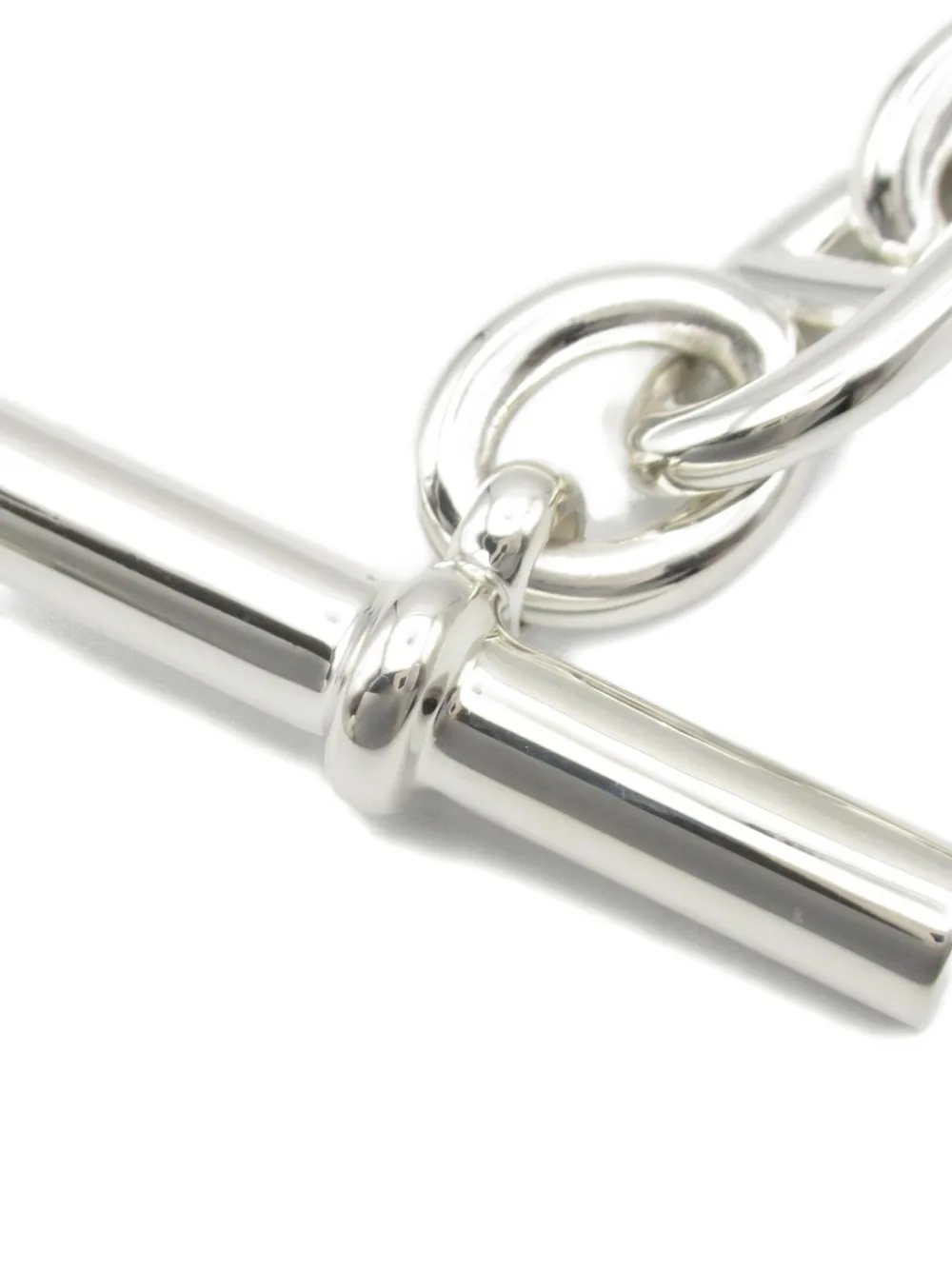 Pre-owned Hermes 2010s Chaîne D'ancre Bracelet In Silver