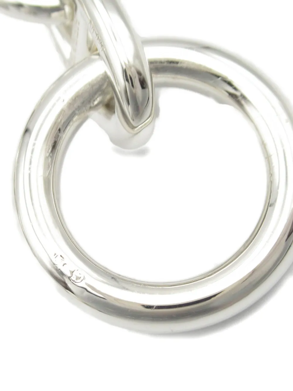 Pre-owned Hermes 2010s Chaîne D'ancre Bracelet In Silver