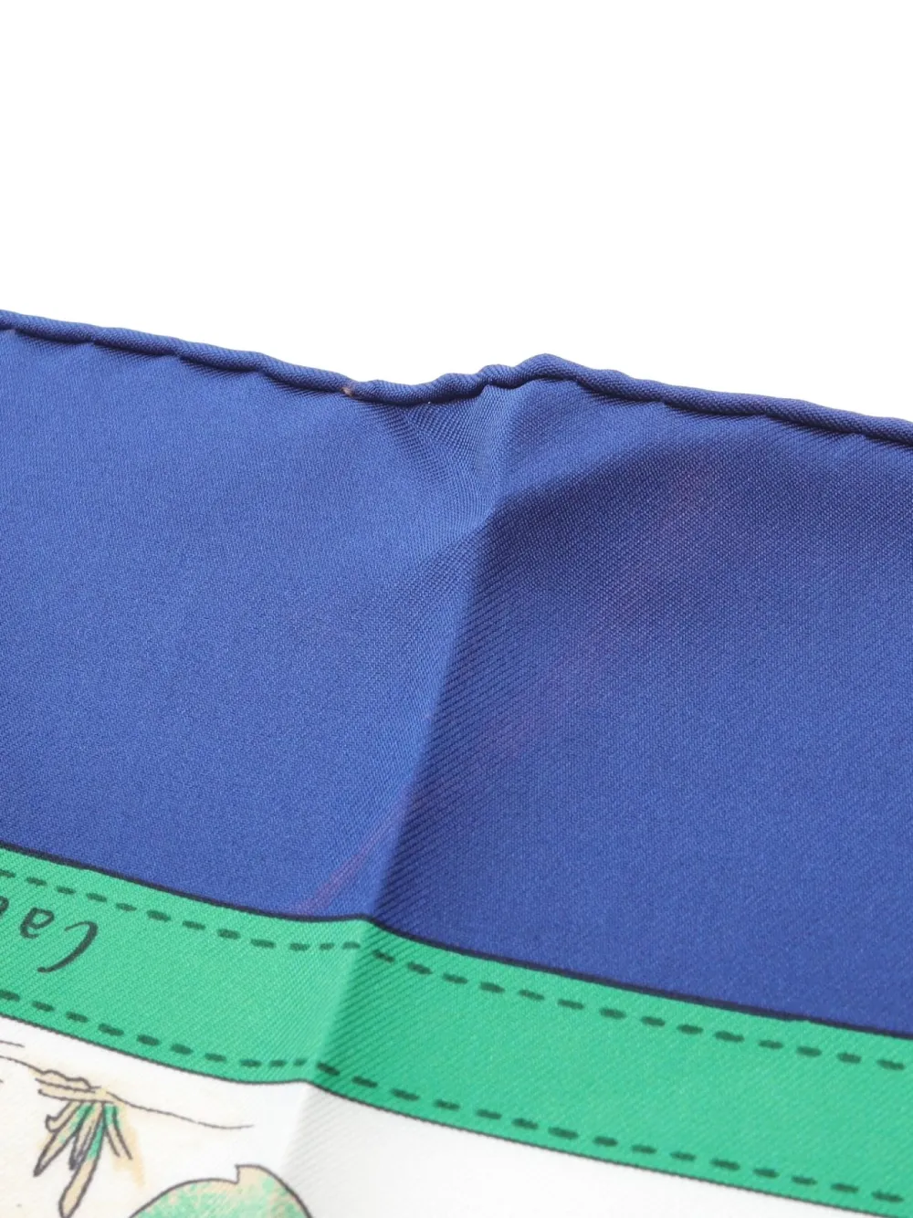 Pre-owned Hermes 2000s Costumes Civils Actuels Silk Scarf In Blue