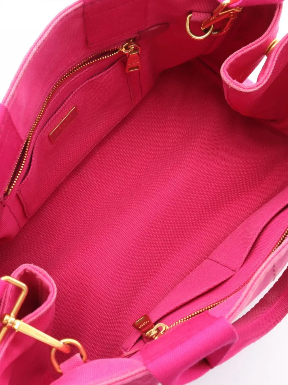 Pre-owned Prada 2000s Canapa 2way Tote Bag In Pink