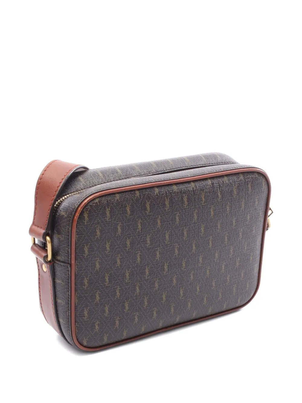 Pre-owned Saint Laurent 2010s Monogram Shoulder Bag In Brown