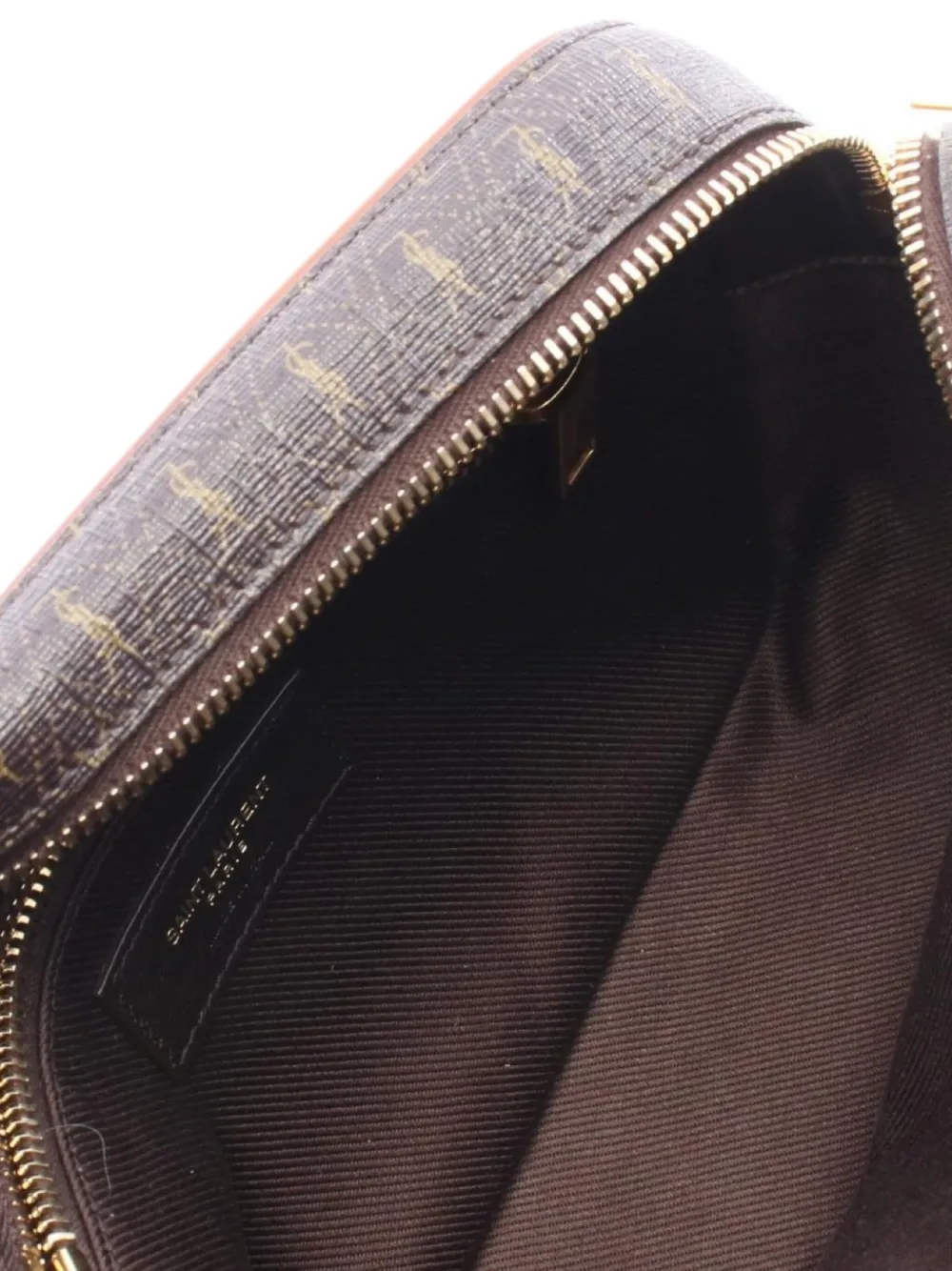 Pre-owned Saint Laurent 2010s Monogram Shoulder Bag In Brown