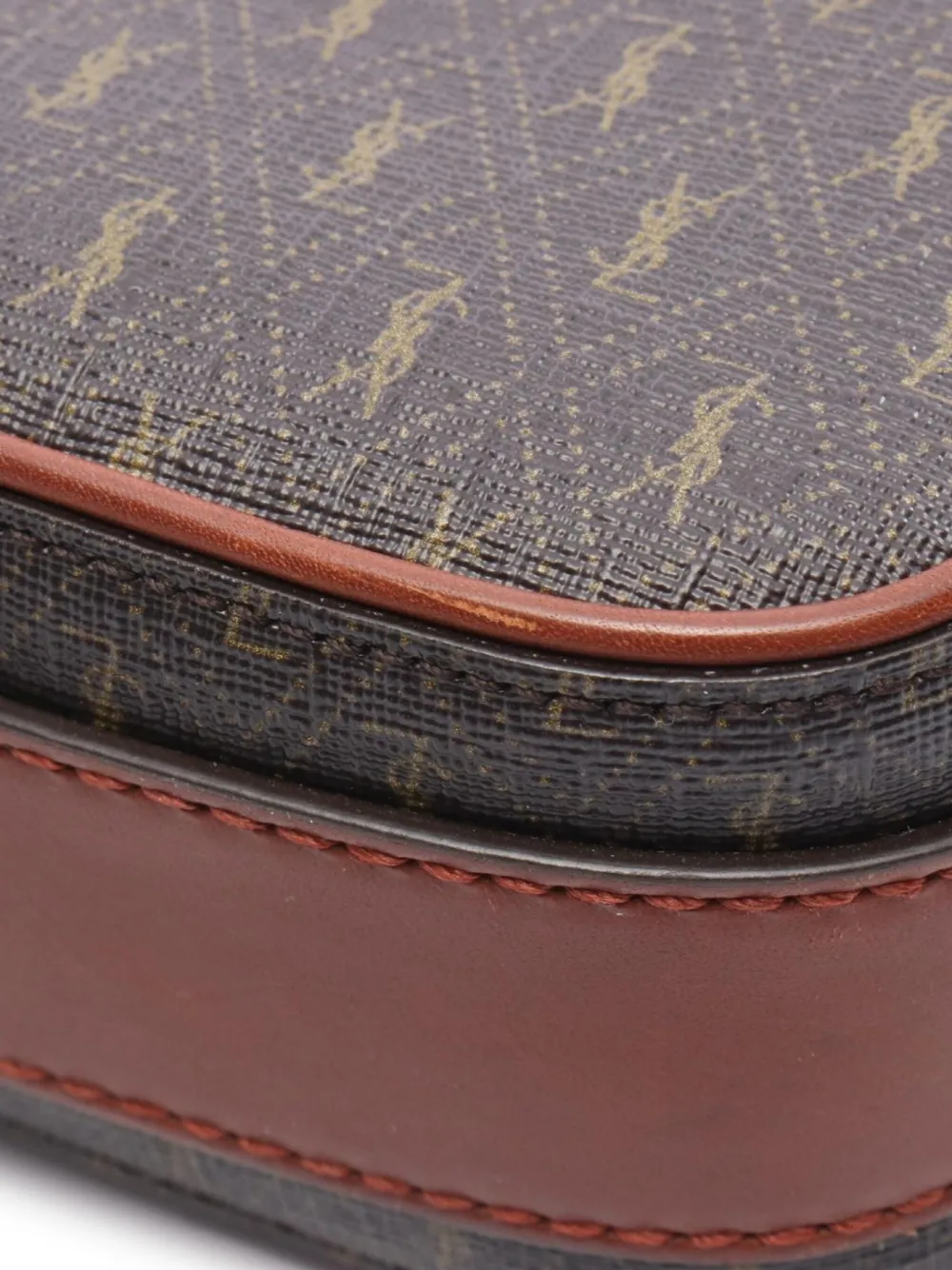 Pre-owned Saint Laurent 2010s Monogram Shoulder Bag In Brown