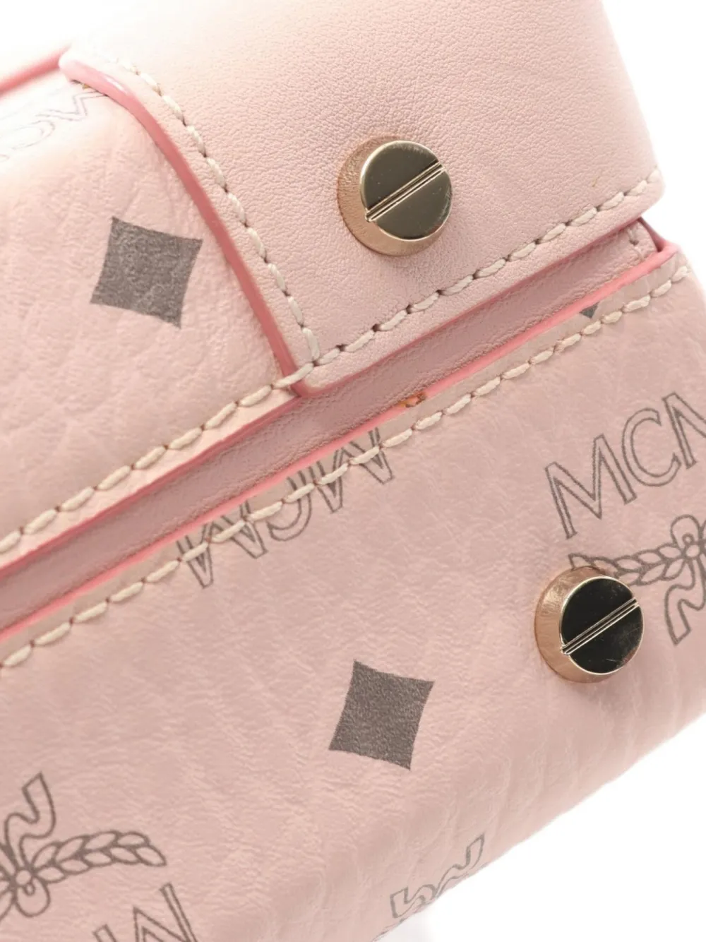 Pre-owned Mcm 2010s Visetos Vanity Bag In Pink
