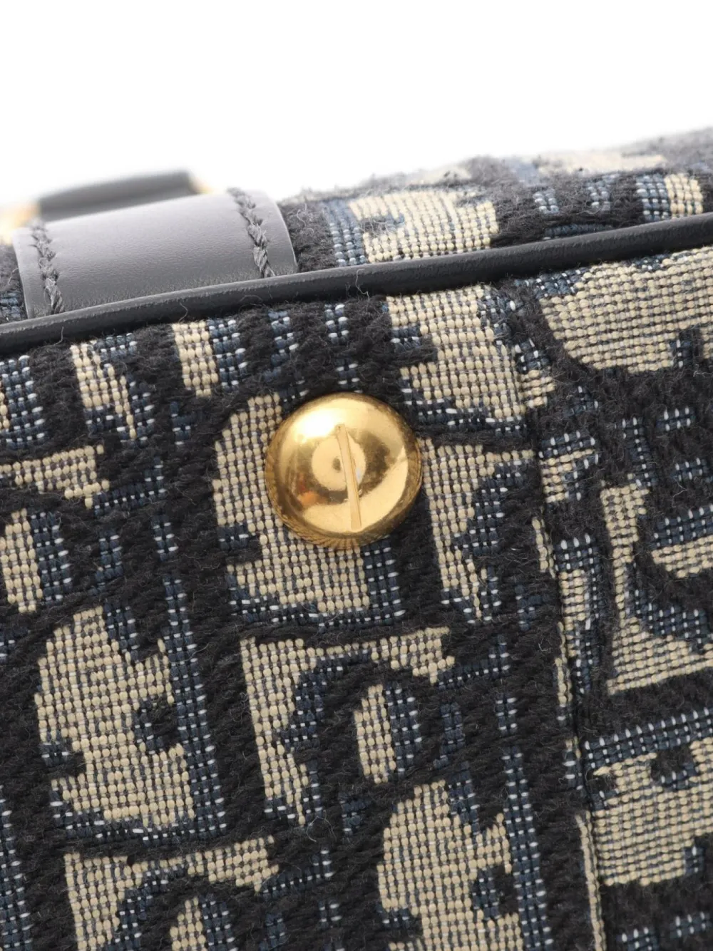 Pre-owned Dior 2000s D-vibe Bowling Shoulder Bag In Neutral