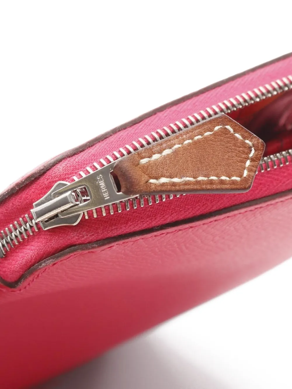 Pre-owned Hermes 2020 Azap Round-zipper Wallet In Pink