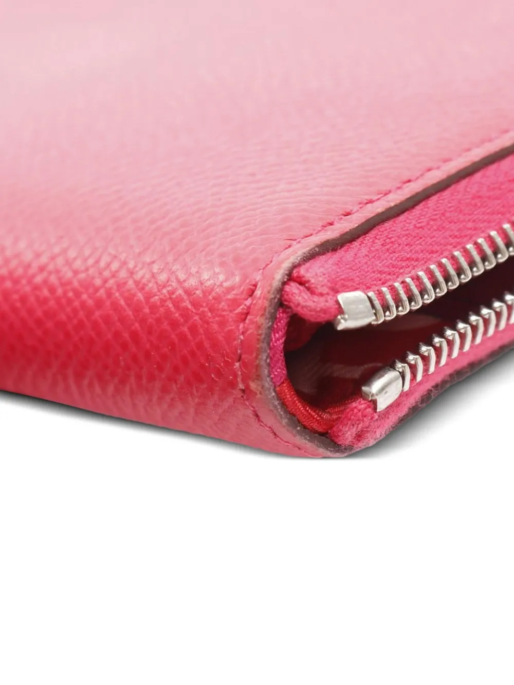 Pre-owned Hermes 2020 Azap Round-zipper Wallet In Pink