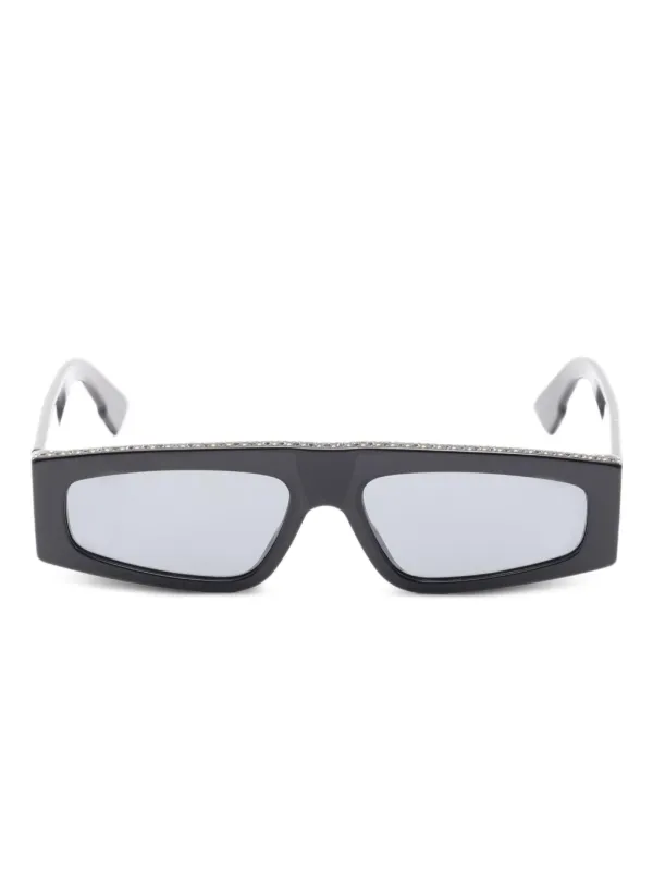 Christian Dior ディオール　スクエア　サングラス　ラインストーン Christian Dior Pre-Owned 2010s ラインストーン スクエアサングラス