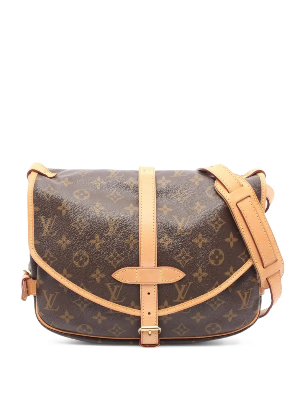 Louis Vuitton Pre-Owned 2010 ソミュール 30 モノグラム ショルダーバッグ - ブラウン Louis Vuitton Pre-Owned 2010 ソミュール 30 モノグラム ショルダーバッグ - ブラウン