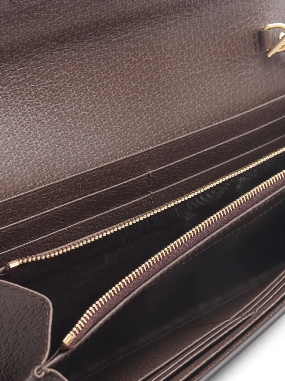 Pre-owned Gucci 2020s Gg Supreme Chain-strap Clutch Bag In Brown