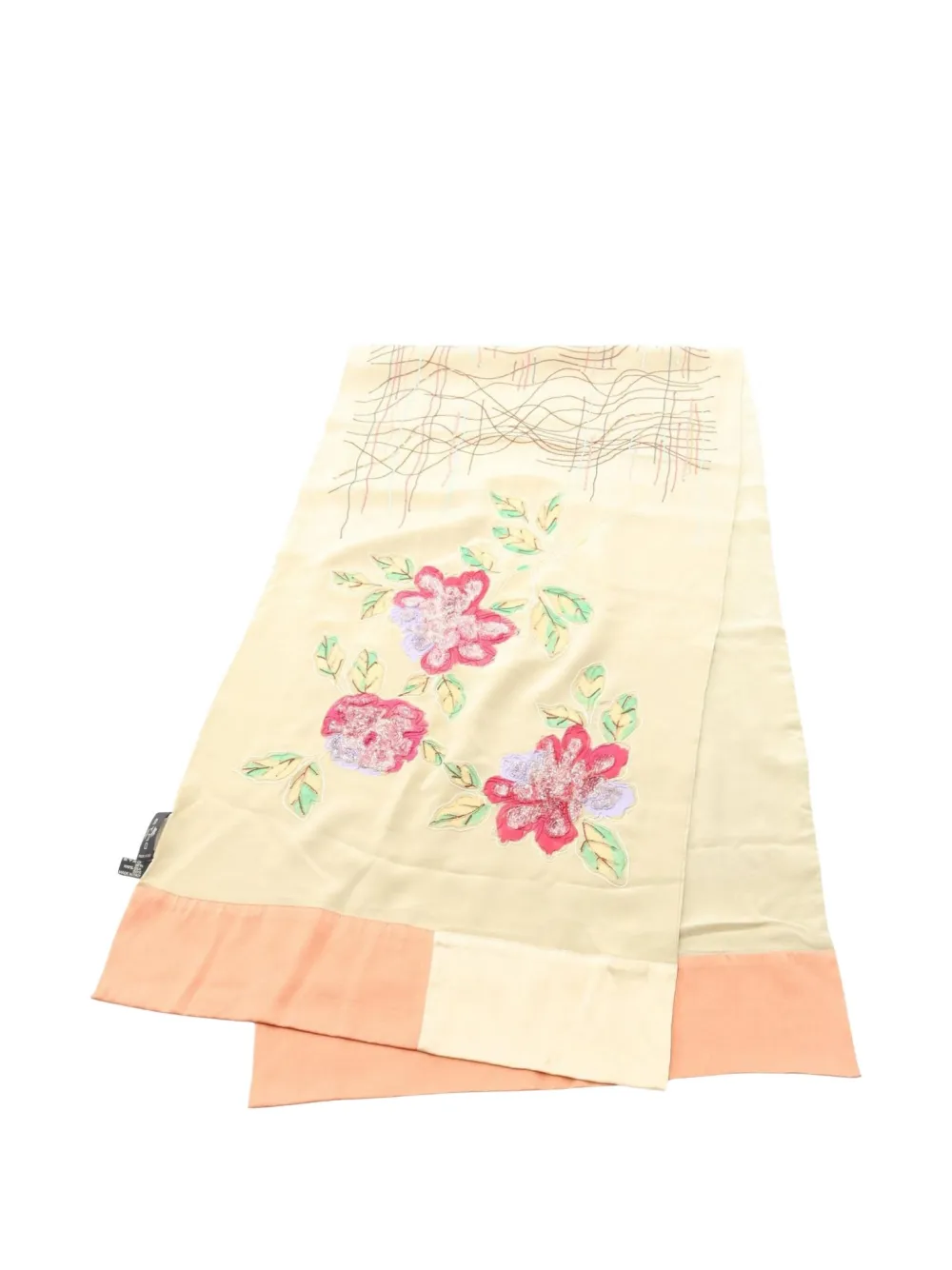 Etro Pre-Owned 2000s flower-bead embroidered scarf | Neutrals | Image 1