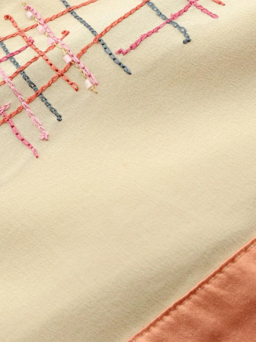 Etro Pre-Owned 2000s flower-bead embroidered scarf | Image 2