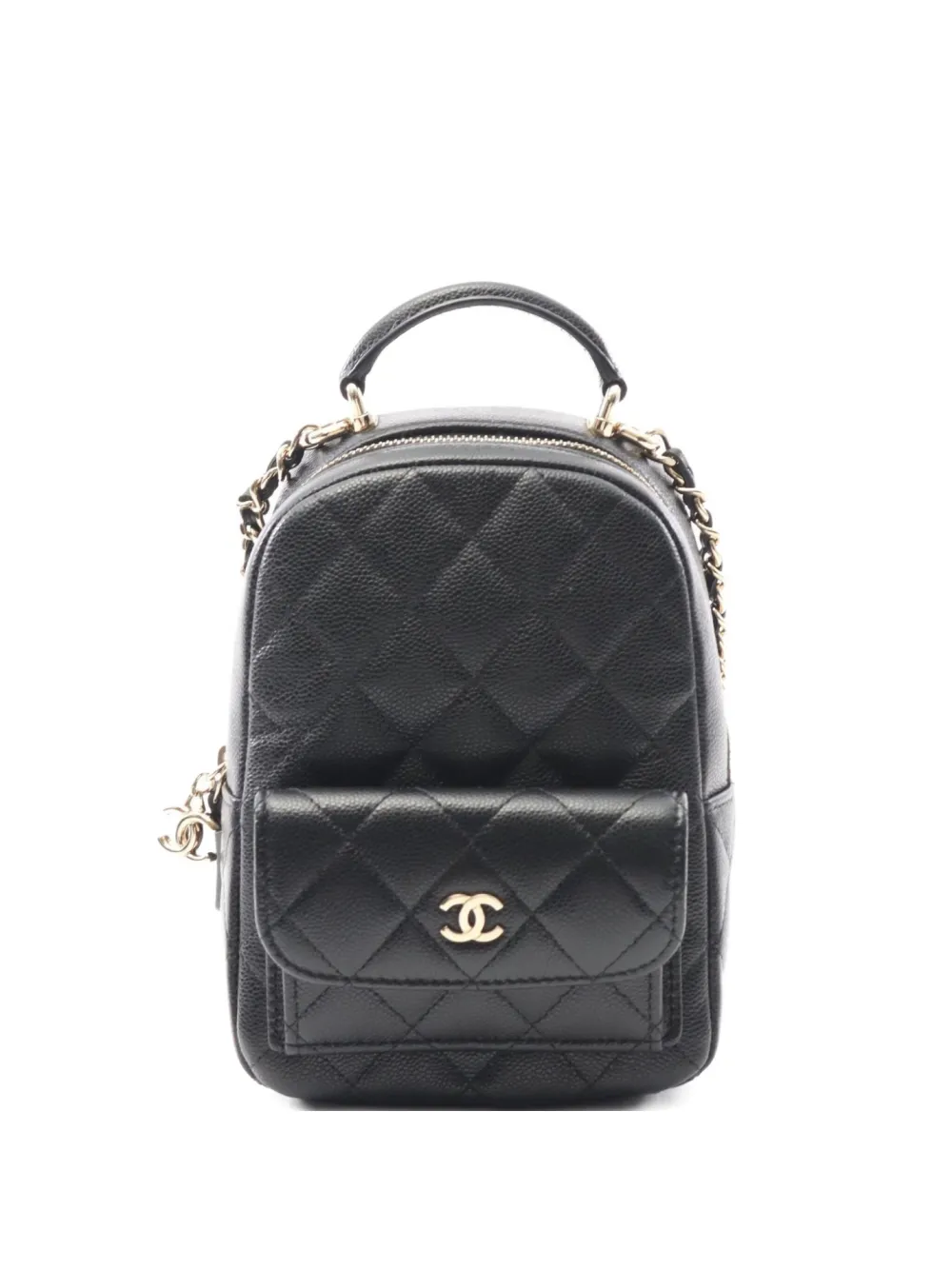CHANEL Pre-Owned 2021 マトラッセ バックパック - ブラック CHANEL Pre-Owned 2021 マトラッセ バックパック - ブラック