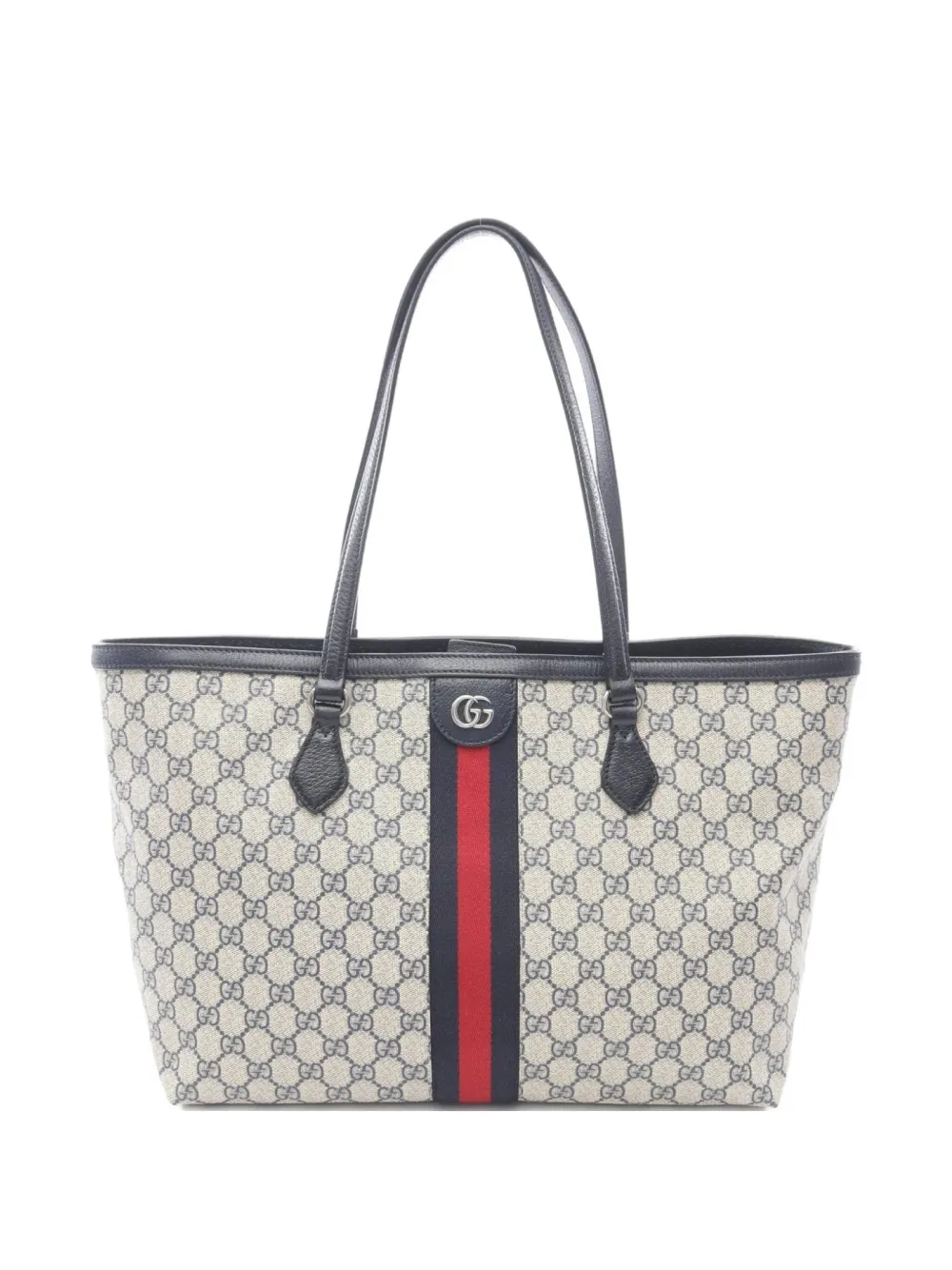 Pre-owned Gucci 2010s Medium Gg Supreme Tote Bag In Neutral