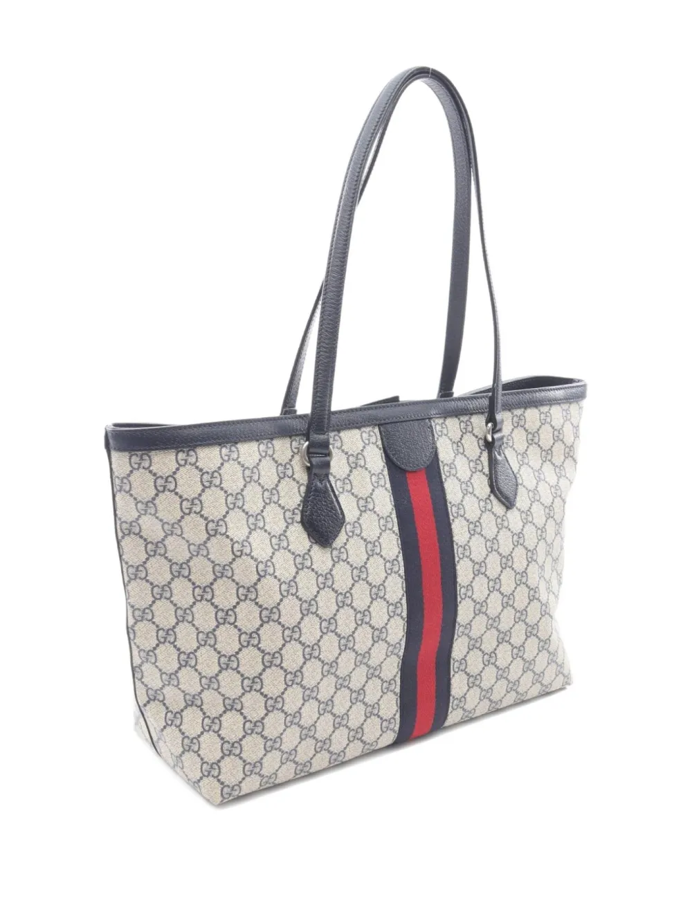 Pre-owned Gucci 2010s Medium Gg Supreme Tote Bag In Neutral
