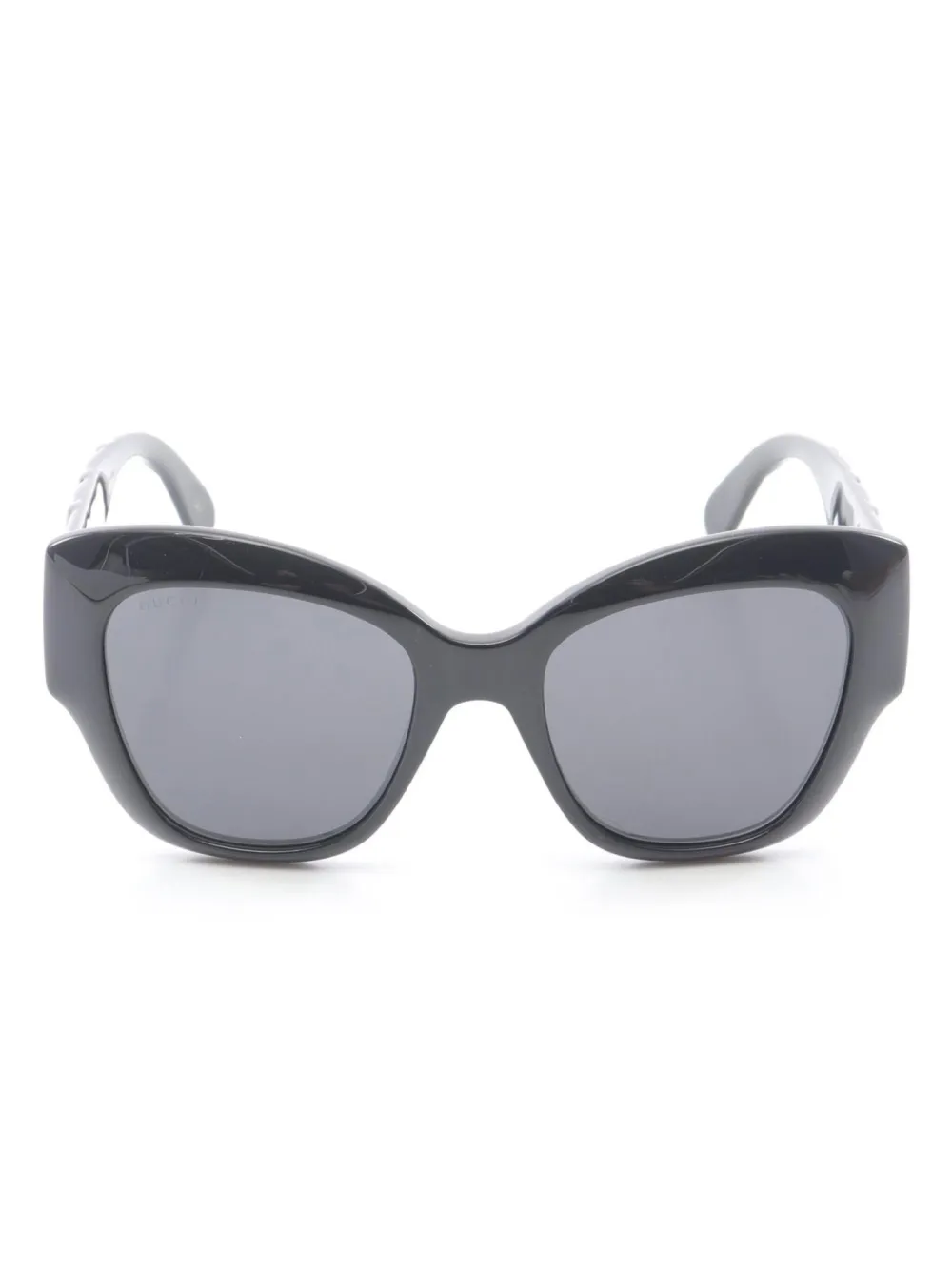 Pre-owned Gucci 2020s Cat-eye Sunglasses In Black