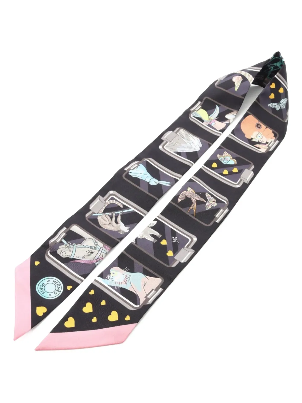 Hermès Pre-Owned 2020s Story ribbon silk scarf | Image 2