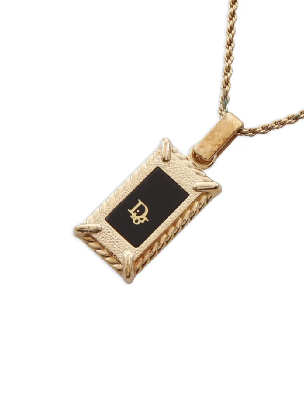 Christian Dior Pre-Owned 2000's logo-pendant necklace | Image 2