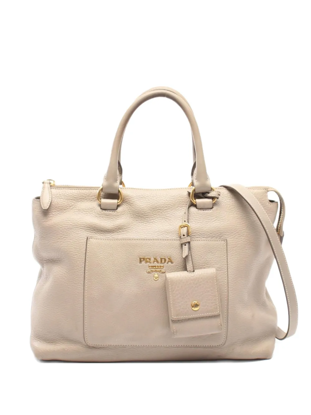 Prada Pre-Owned 2000s leather tote bag | Neutrals | Image 1