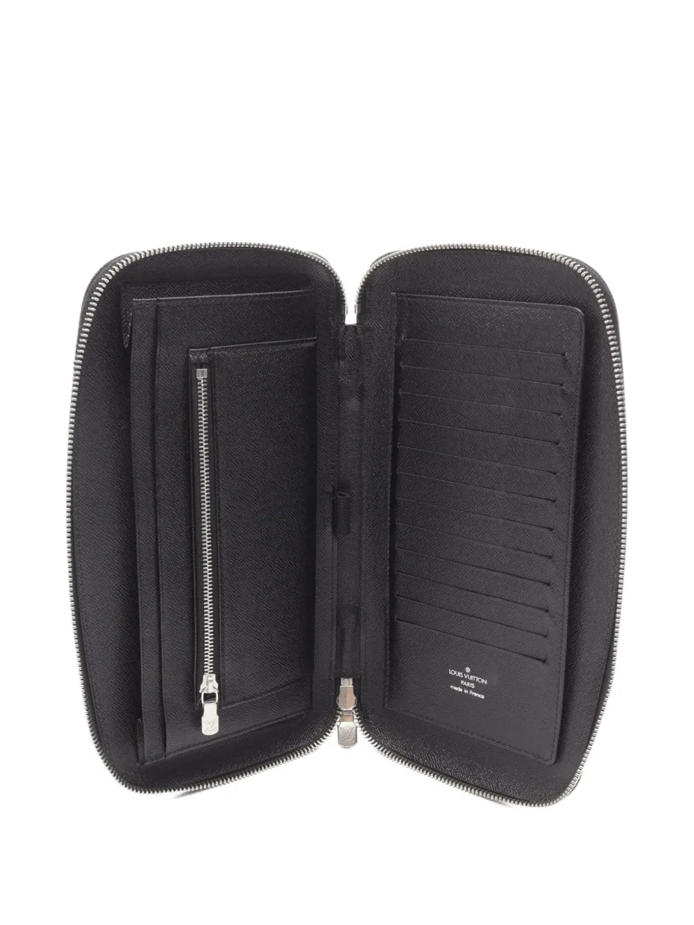 Pre-owned Louis Vuitton 2005 Atoll Round-zipper Long Wallet In Black