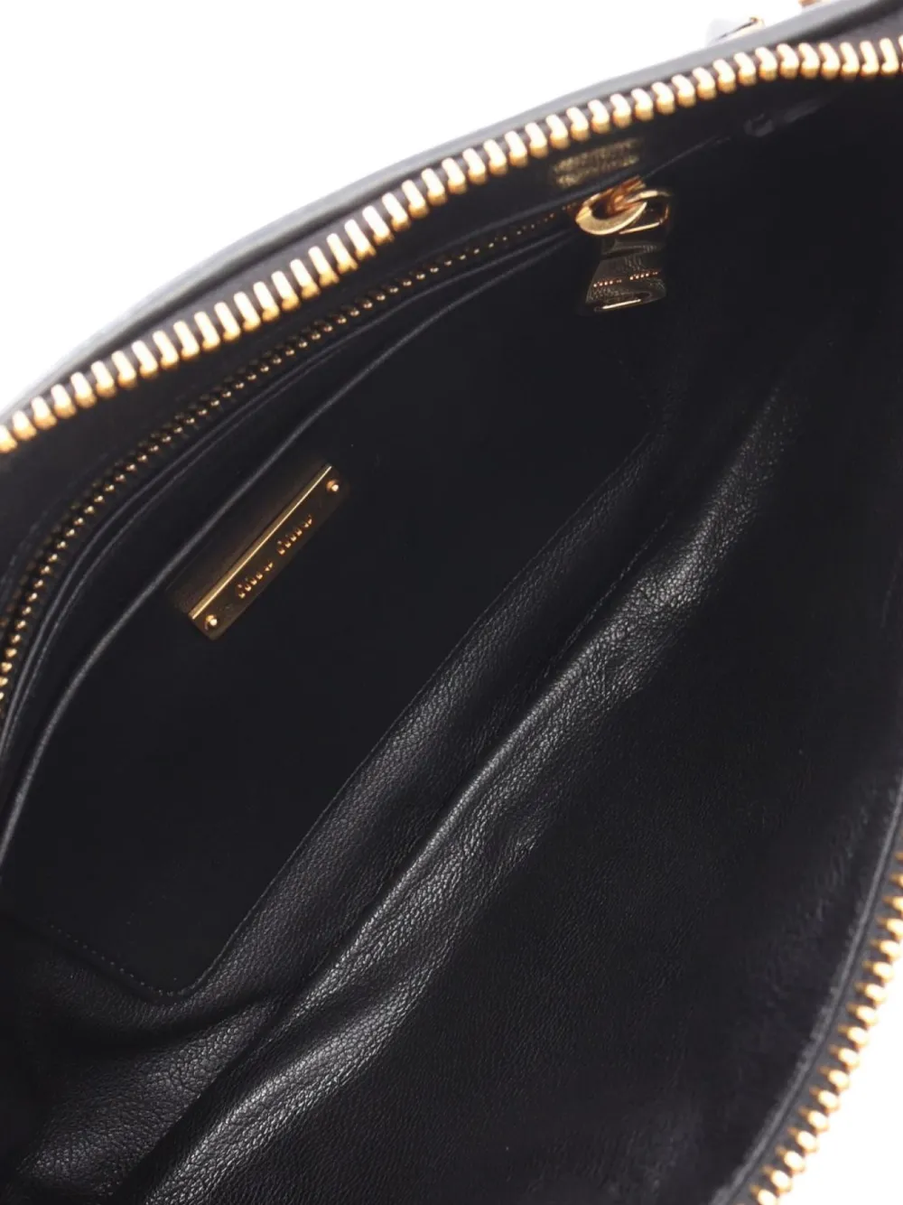 Pre-owned Miu Miu 2010s Leather Stud-detail Clutch Bag In Blue
