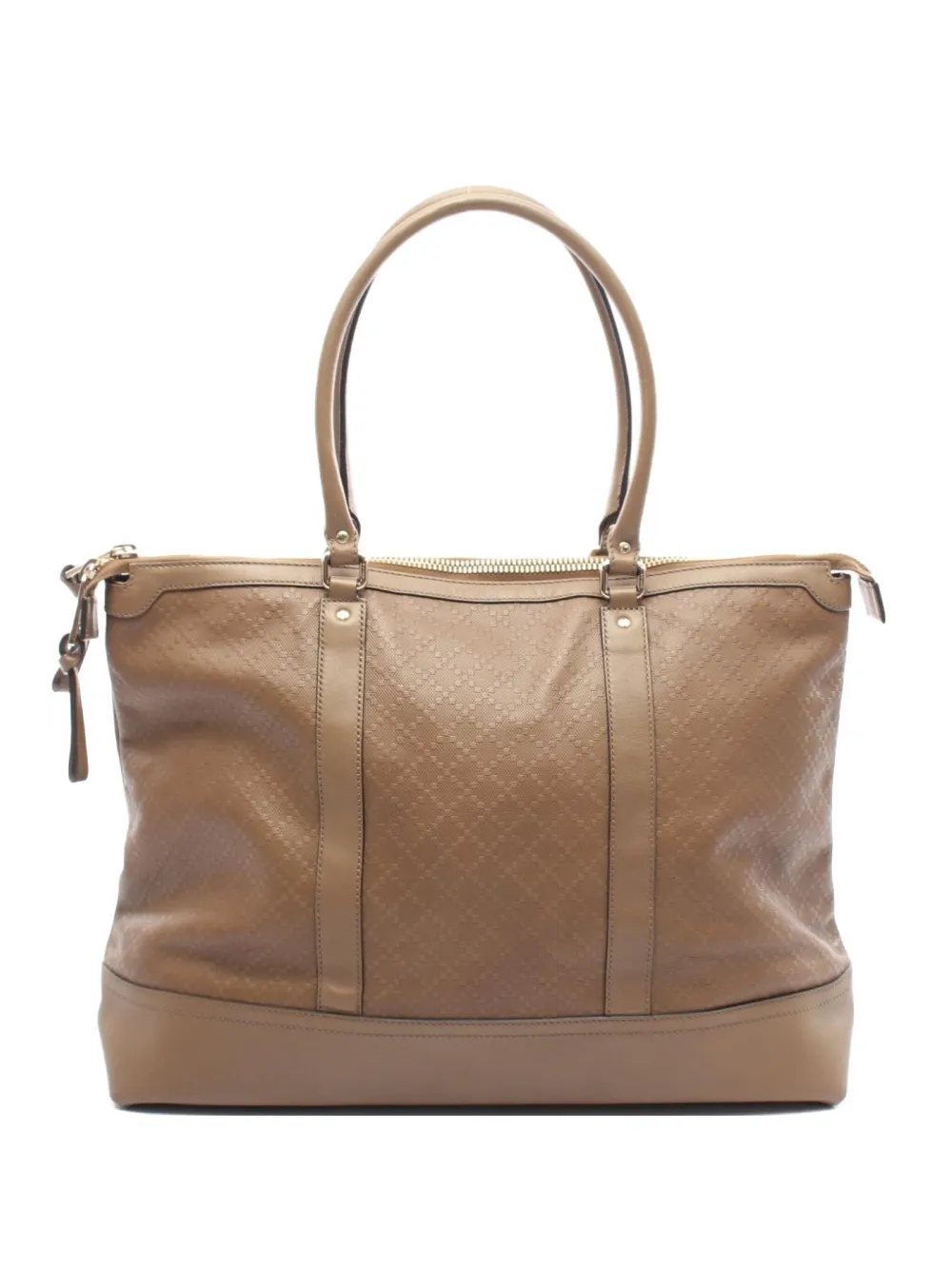 Pre-owned Gucci 2000s Gg Pattern Tote Bag In Brown