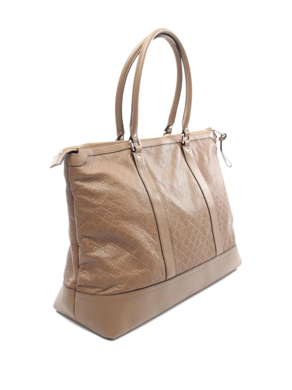 Pre-owned Gucci 2000s Gg Pattern Tote Bag In Brown