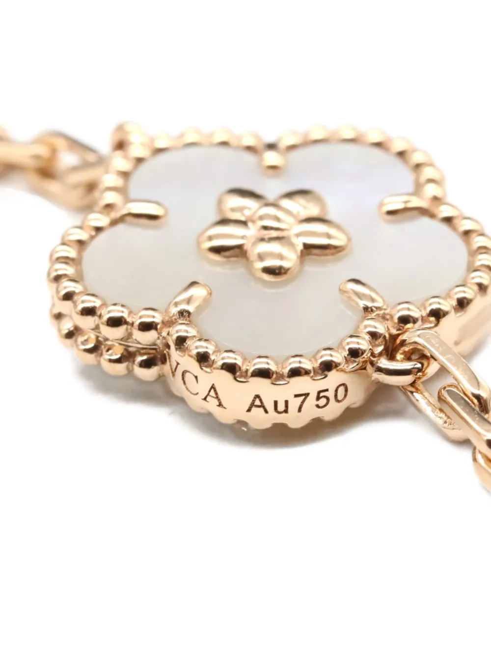 Pre-owned Van Cleef & Arpels 2010s 18k Rose Gold Lucky Spring Multi-stone Bracelet